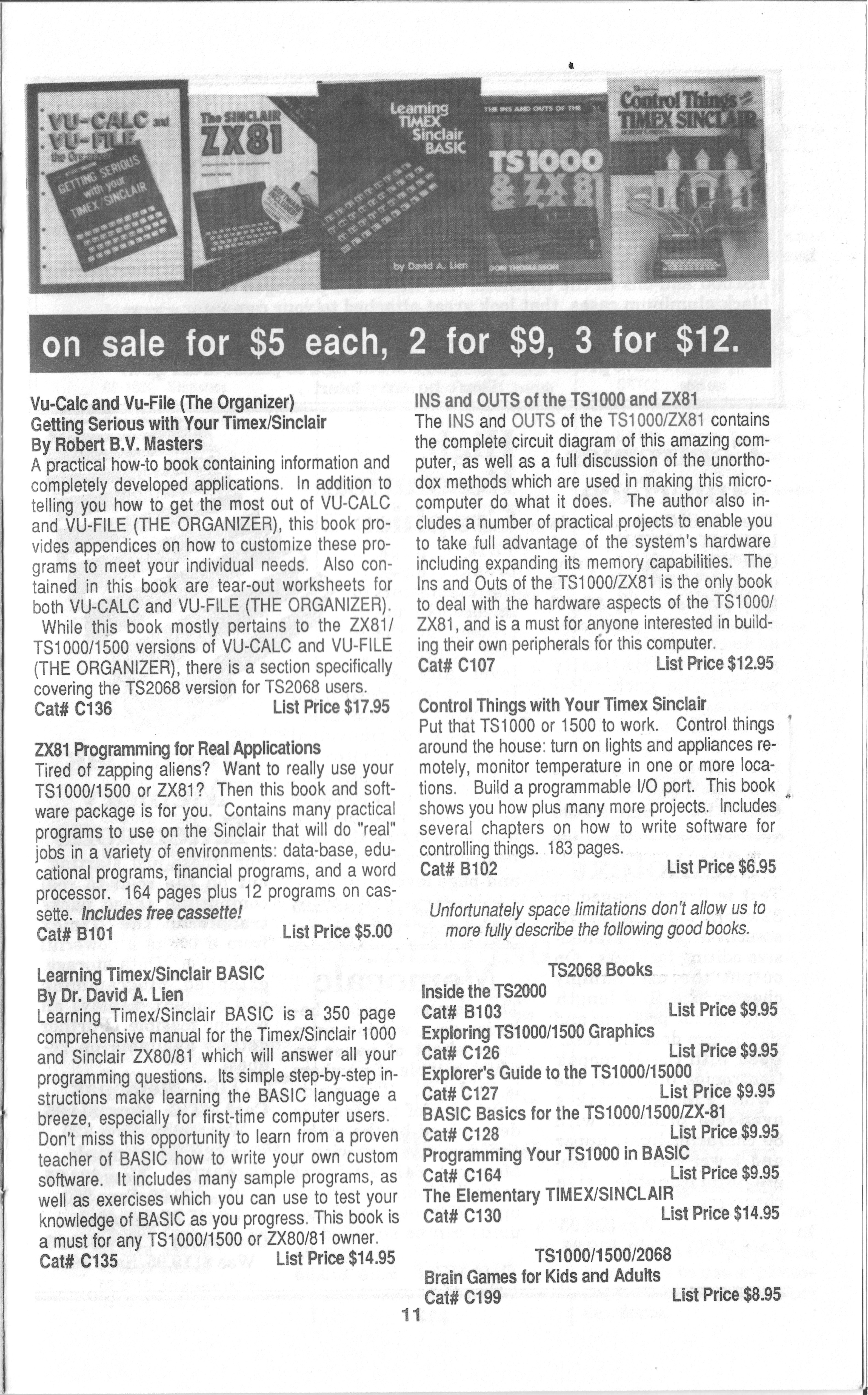 Zebra Systems 1987 Catalog
